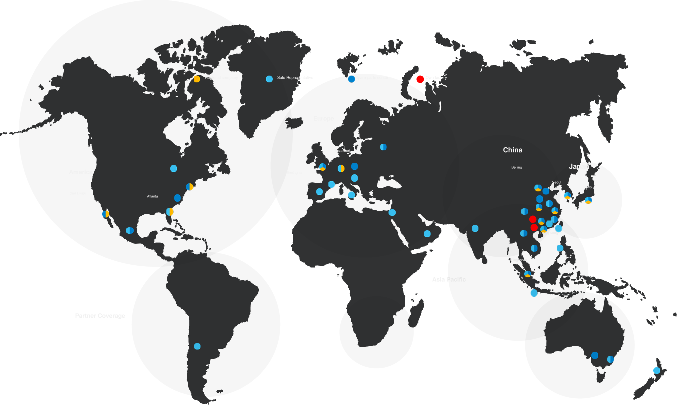 World map dark