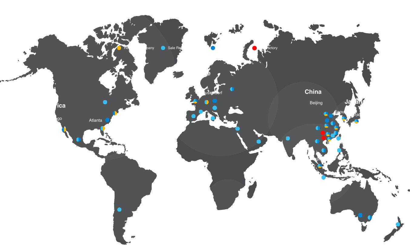 World map dark